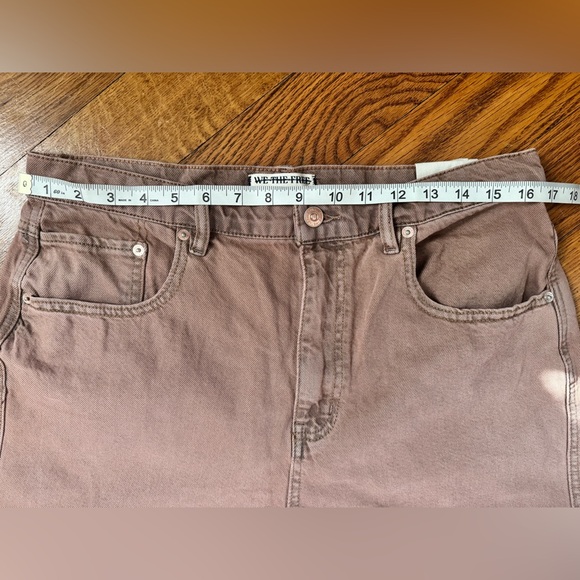 NWT Free People We the Free Brown Crvy Gia High Rise Wide Leg Size 32 - Picture 9 of 11